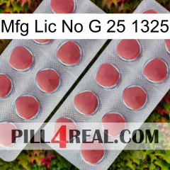 Mfg Lic No G 25 1325 19
